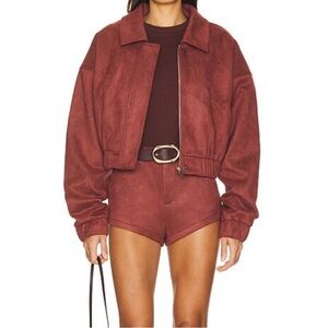 Women's Suede SHORTS - Rust